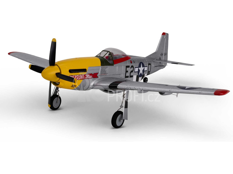 RC letadlo E-flite P-51D Mustang 0.49m Detroit Miss SAFE Select BNF Basic