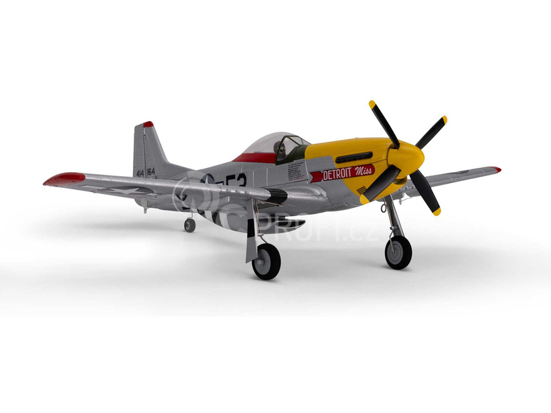 RC letadlo E-flite P-51D Mustang 0.49m Detroit Miss SAFE Select BNF Basic