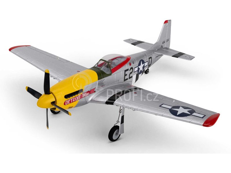 RC letadlo E-flite P-51D Mustang 0.49m Detroit Miss SAFE Select BNF Basic