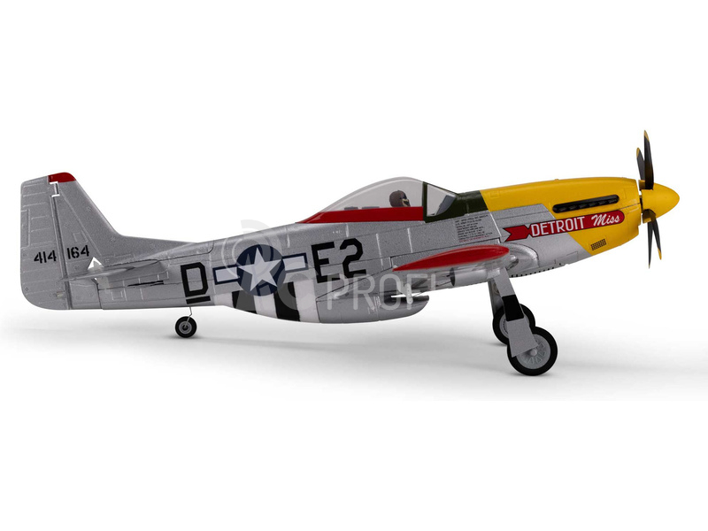 RC letadlo E-flite P-51D Mustang 0.49m Detroit Miss SAFE Select BNF Basic