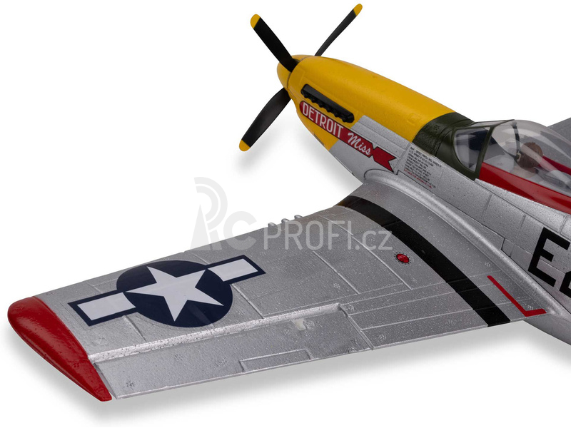 E-flite P-51D Mustang 0.49m Detroit Miss SAFE Select BNF Basic