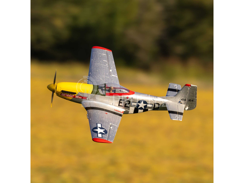 RC letadlo E-flite P-51D Mustang 0.49m Detroit Miss SAFE Select BNF Basic