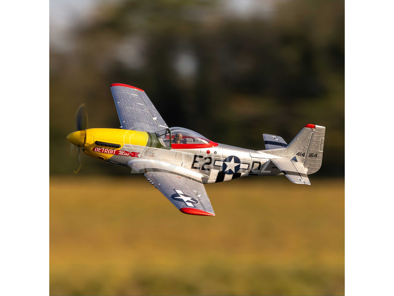 E-flite P-51D Mustang 0.49m Detroit Miss SAFE Select BNF Basic