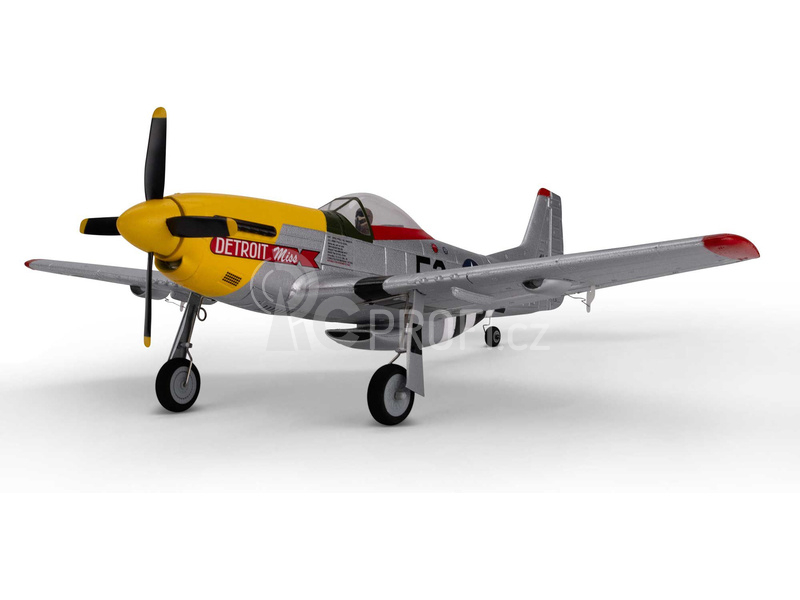 RC letadlo E-flite P-51D Mustang 0.49m Detroit Miss SAFE Select BNF Basic