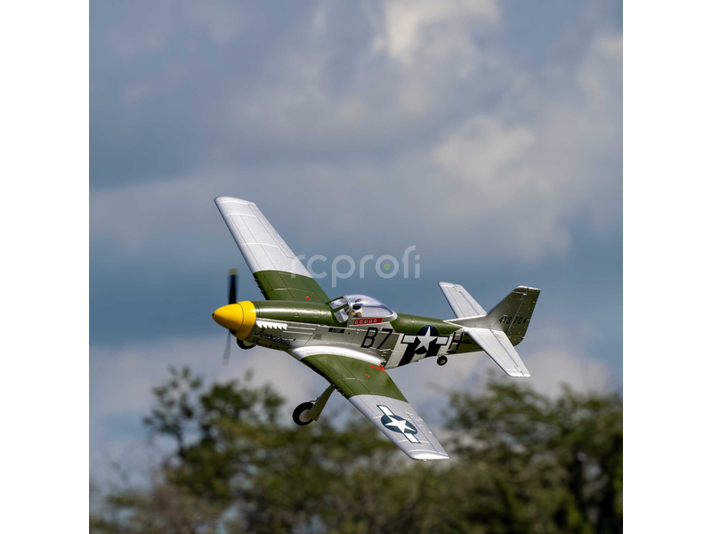 RC letadlo E-flite P-51D Mustang 1.0m AS3X+ SAFE Select BNF Basic