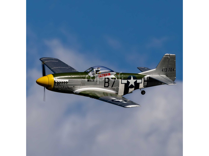 RC letadlo E-flite P-51D Mustang 1.0m AS3X+ SAFE Select BNF Basic