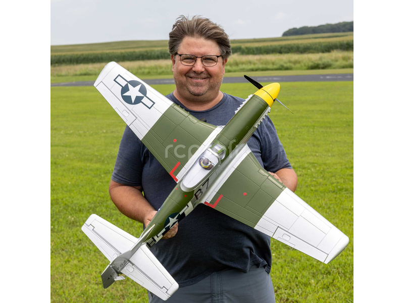 RC letadlo E-flite P-51D Mustang 1.0m AS3X+ SAFE Select BNF Basic