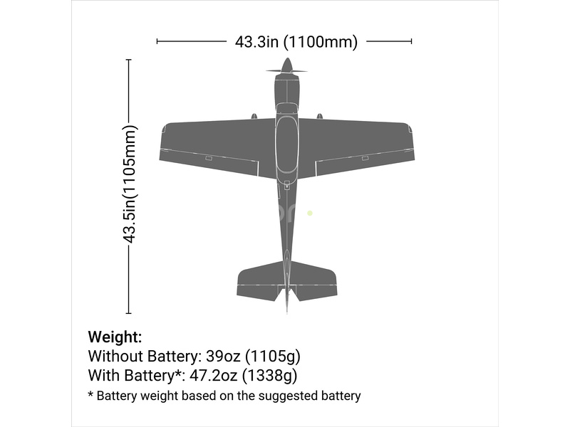 RC letadlo E-flite Sportix 1.1m AS3X+ SAFE Select BNF Basic