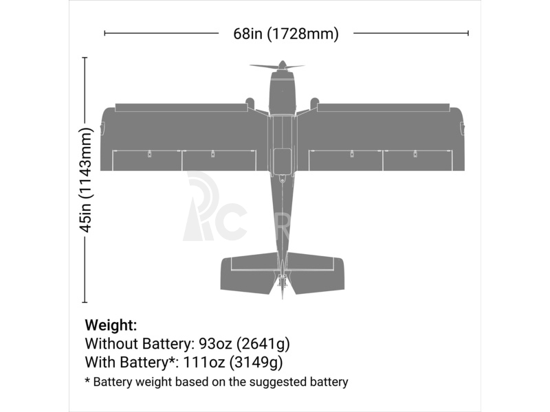 RC letadlo E-flite Super Timber 1.7m SAFE Select BNF Basic