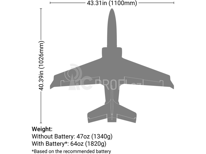 RC letadlo E-flite Viper 1.1m SAFE Select BNF Basic