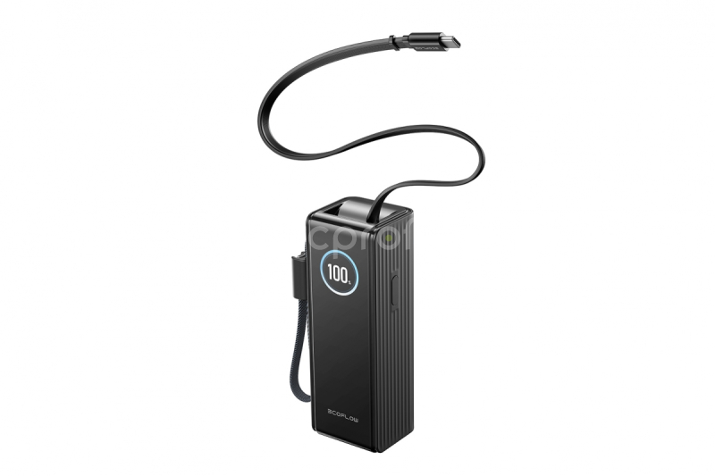 EcoFlow RAPID Power Banka (25000mAh,170W) 2x100W vestavěný USB-C kabel - černá
