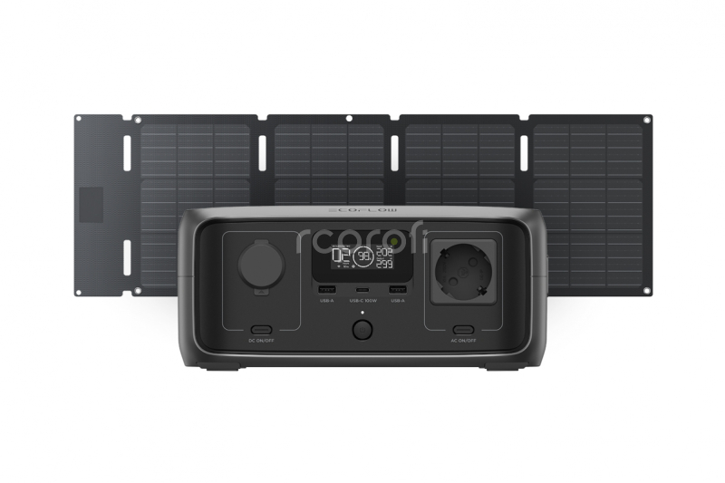 EcoFlow River 3 UPS + EcoFlow 45W solární panel (Typ-C) (Hard Bundle)