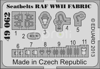 Ed49062 Lept - Seatbelts RAF WWII FABRIC