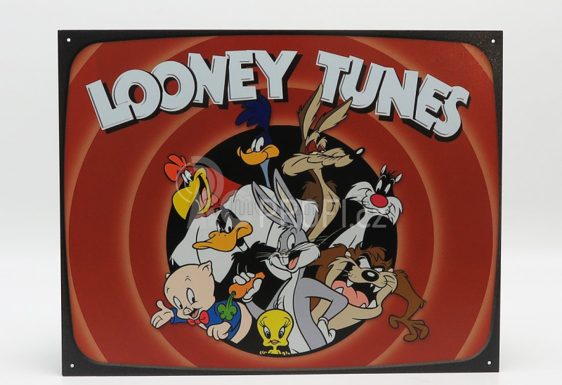 Edicola Accessories Metal Plate - Looney Tunes Family 1:1 Červená Hnědá
