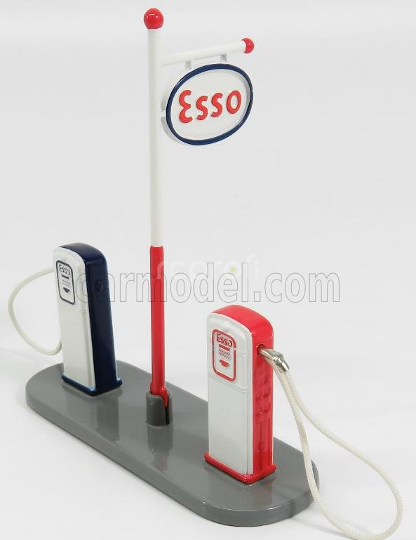 Edicola Accessories Pompa Benzina - Pump Oil Gas Fuel Esso 1:43 Červená Modrá Bílá