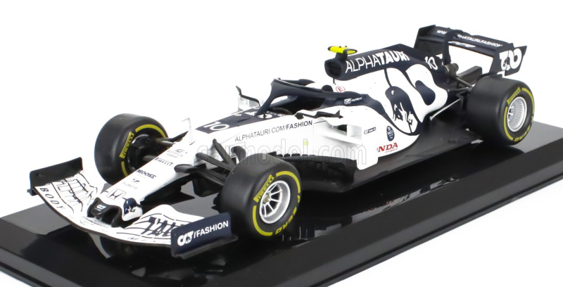 Edicola Alpha tauri F1  At01 Honda Ra620h Team Alpha Tauri F1 N 10 Season 2020 Pierre Gasly - Con Vetrina - With Showcase 1:24 Bílá Modrá