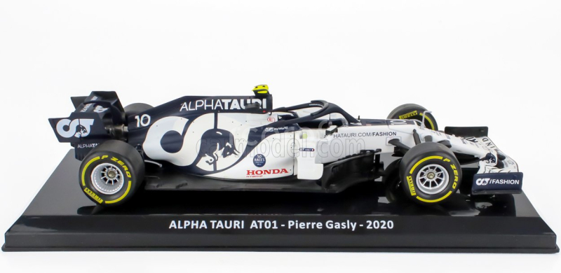 Edicola Alpha tauri F1  At01 Honda Ra620h Team Alpha Tauri F1 N 10 Season 2020 Pierre Gasly - Con Vetrina - With Showcase 1:24 Bílá Modrá