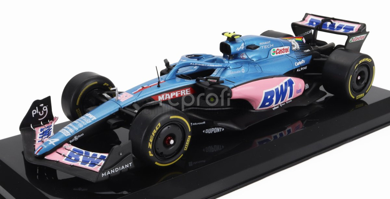 Edicola Alpine F1 A522 Team Alpine Bwt N 31 Season 2022 Esteban Ocon - Con Vetrina - With Showcase 1:24 Modrá Růžová
