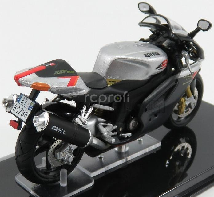 Edicola Aprilia Rsv 1000r 2010 - Damage Display Box 1:24 Stříbrná Černá