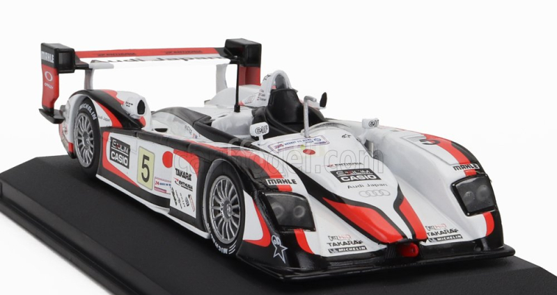Edicola Audi R8 3.6l Turbo V8 Team Goh Audi Sport Japan N 5 Winner 24h Le Mans 2004 T.kristensen - S.ara - R.capello 1:43 Bílá Červená
