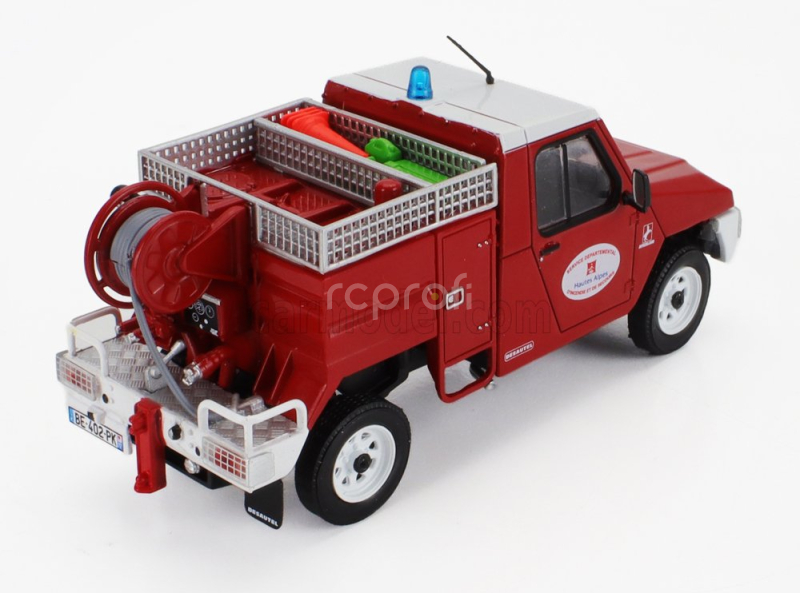 Edicola Auverland Desautel 4x4 Service Departemental D'incendie Et De Secours Des Hautes Alpes Fire Engine 1981 1:43 Červená Bílá