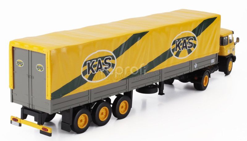 Edicola Barreiros Super Azor Truck Telonato Kas Transports 1967 - Without Card Box 1:43 Žlutá