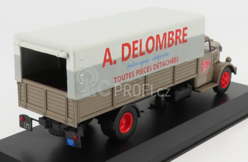 Edicola Berliet Gdr 7w Truck Telonato Livraisons A.delombre 1954 1:43 Hnědá Šedá