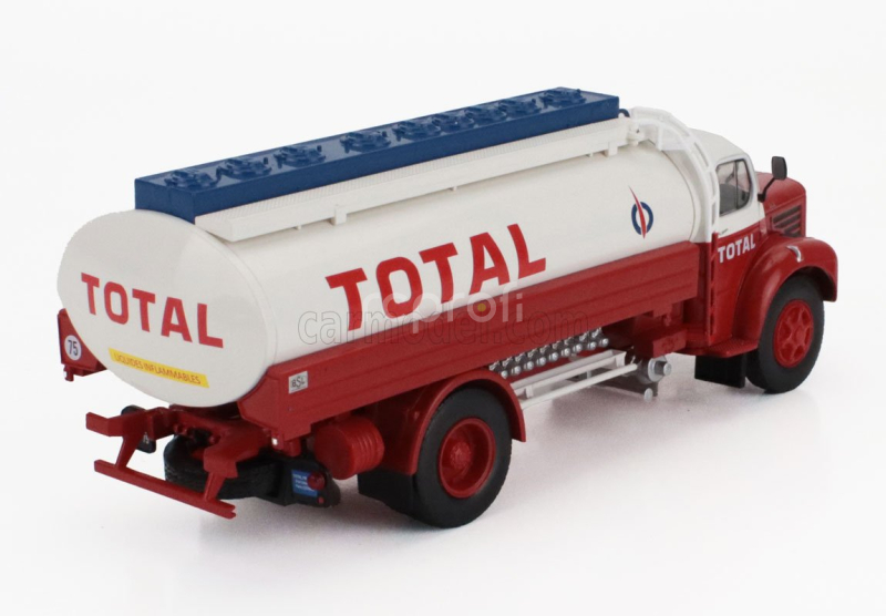 Edicola Berliet Glr 8m2 Tanker Truck Total Fuel 2-assi 1960 1:43 Červená Bílá Modrá