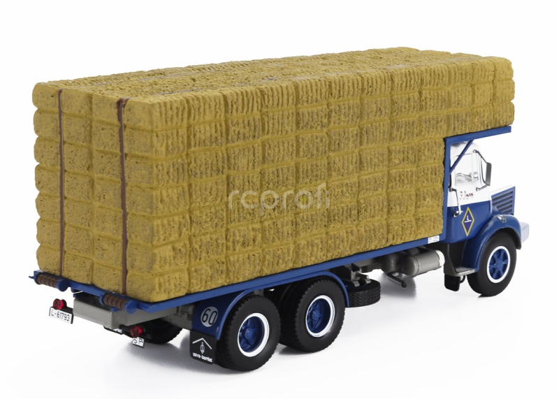 Edicola Berliet Gps12 Truck Trasporto Fieno 3-assi 1968 1:43 Modrá Bílá Béžová