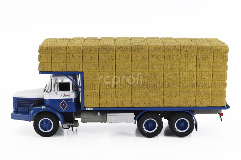 Edicola Berliet Gps12 Truck Trasporto Fieno 3-assi 1968 1:43 Modrá Bílá Béžová