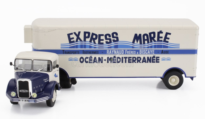 Edicola Bernard 150mb Truck Semi-frigo Express Maree Transports 1951 - Without Card Box 1:43 Krémově Modrá