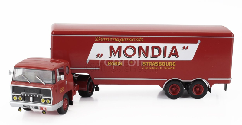 Edicola Bernard Tda180 Truck Demenagements Mondia Transports 1960 - Without Card Box 1:43 Red