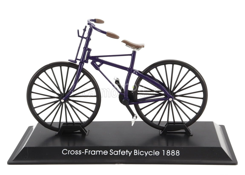 Edicola Bicicletta Cross Frame Safety Bicycle 1888 1:15 Fialová Černá
