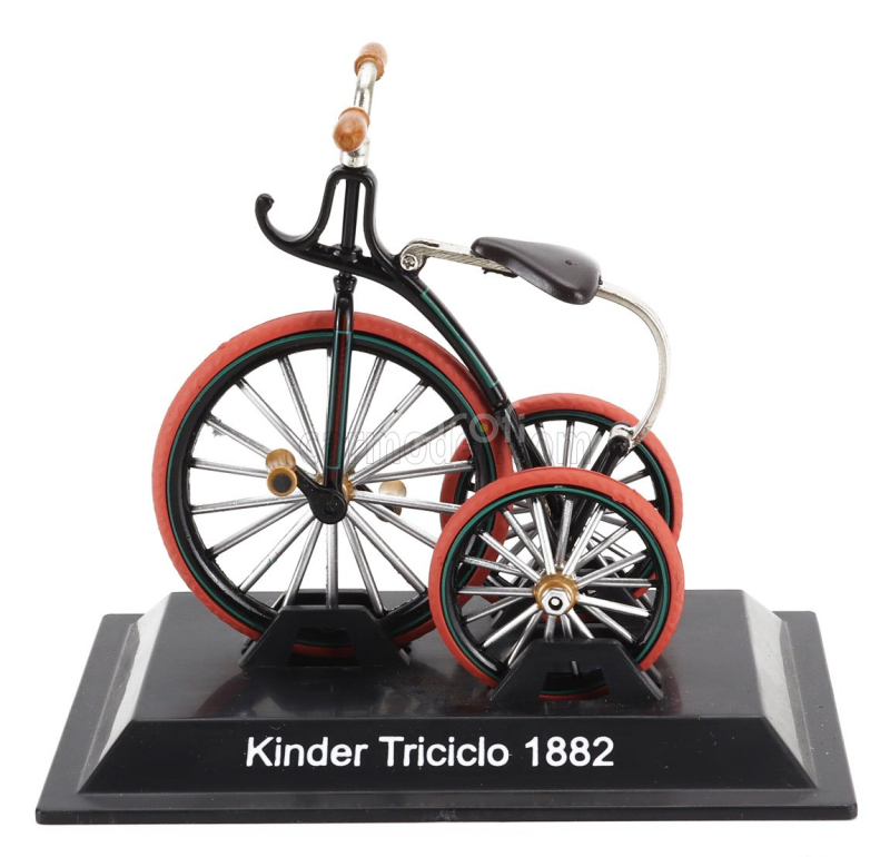 Edicola Bicicletta Kinder Triciclo Bicycle 1882 1:15 Červená Černá