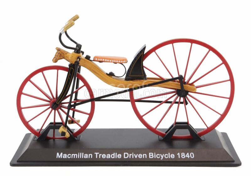 Edicola Bicicletta Macmillian Treadle Driven Bicycle 1840 1:15 Žlutá Červená