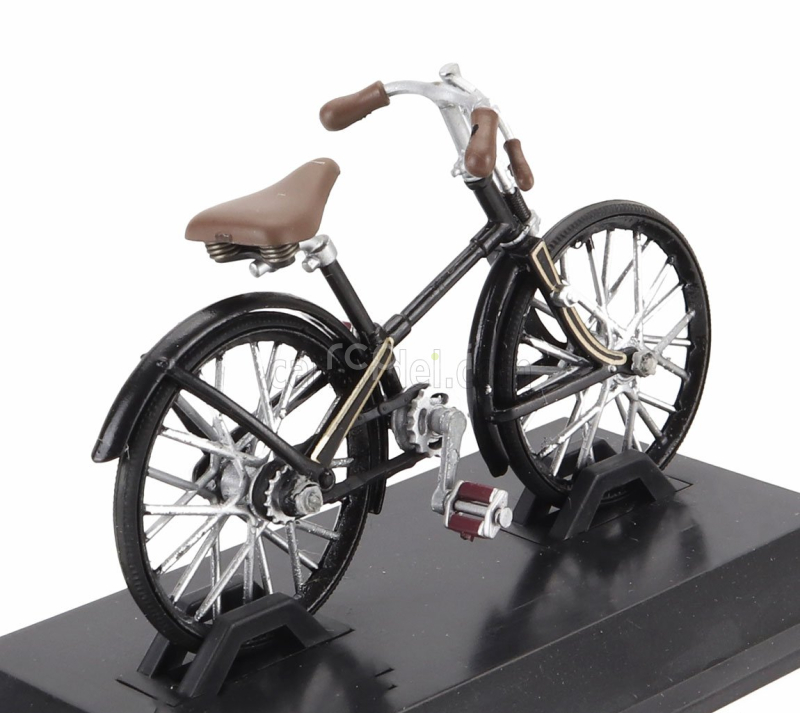 Edicola Bicicletta Peugeot Kinder Safety Bicycle 1890 1:15 Černá Stříbrná