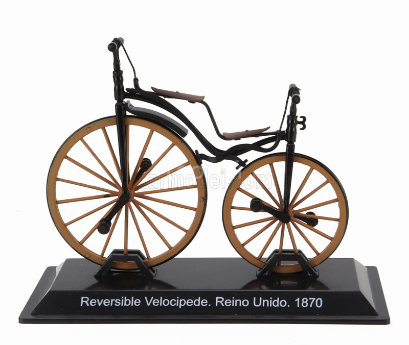 Edicola Bicicletta Reversible Velocipede Reino Unido Bicycle 1870 1:15 Černá Hnědá