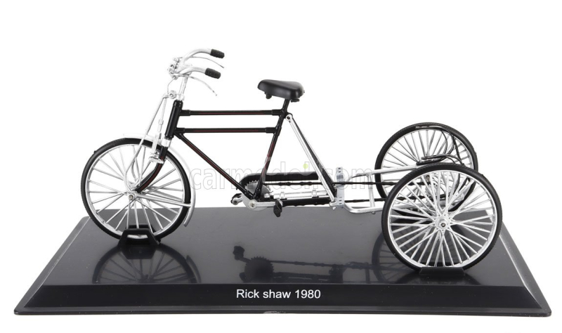 Edicola Bicicletta Rick Shaw Bicycle 1980 1:15 Černá Stříbrná