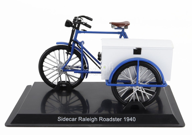 Edicola Bicicletta Sidecar Raleigh Roadstar Bicycle 1940 1:15 Modrá Bílá Černá