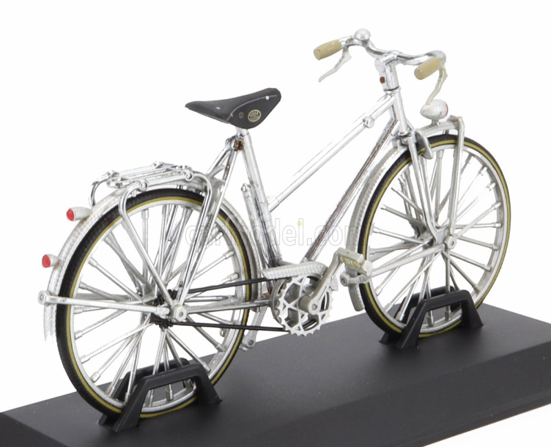 Edicola Bicicletta Velo De Dame Bicycle 1950 1:15 Stříbrný Chrom
