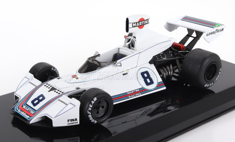 Edicola Brabham F1  Bt44b Team Martini Racing N 8 Season 1975 Carlos Pace - Con Vetrina - With Showcase 1:24 Bílá