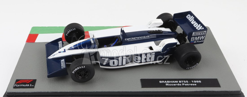 Edicola Brabham F1  Bt55 Bmw N 7 Season 1986 Riccardo Patrese 1:43 Bílá Modrá