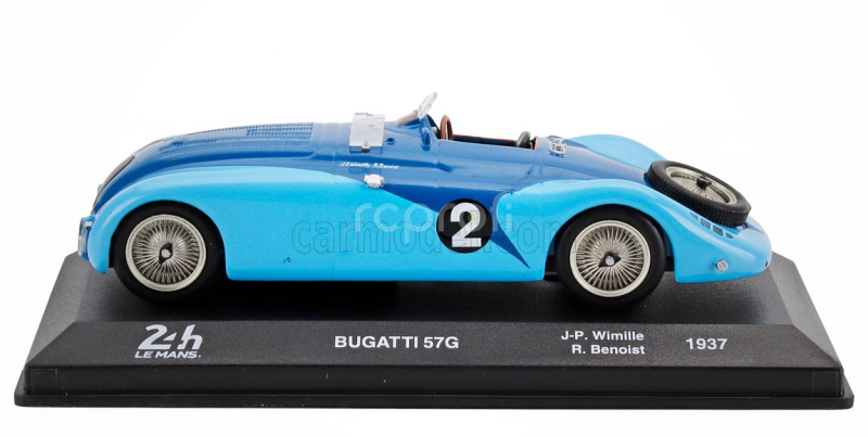 Edicola Bugatti Type 57g 3.3l Team Roger Labric N 2 Winner 24h Le Mans 1937 Jean Pierre Wimille - Robert Benoist 1:43 2 Tóny Modré
