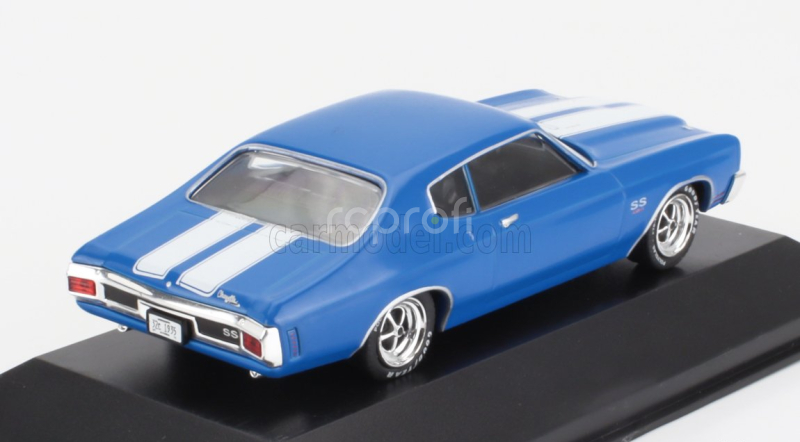 Edicola Chevrolet Chevelle Ss 454 Coupe 1970 - Con Vetrina - With Showcase 1:43 Modrá Bílá