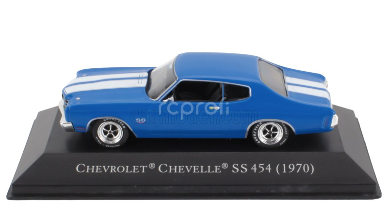 Edicola Chevrolet Chevelle Ss 454 Coupe 1970 - Con Vetrina - With Showcase 1:43 Modrá Bílá