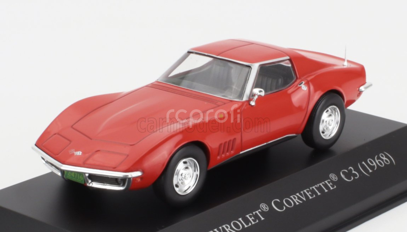 Edicola Chevrolet Corvette C3 Coupe 1968 - Con Vetrina - With Showcase 1:43 Red