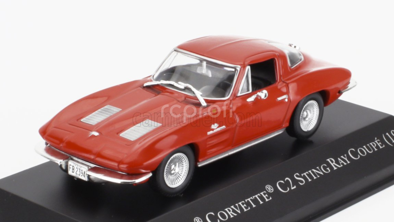 Edicola Chevrolet Corvette Stingray C2 Coupe 1963 - Con Vetrina - With Showcase 1:43 Red