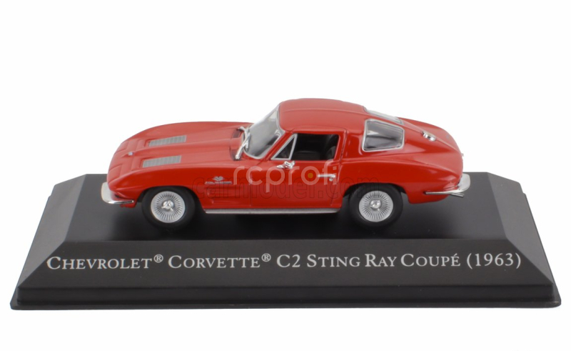 Edicola Chevrolet Corvette Stingray C2 Coupe 1963 - Con Vetrina - With Showcase 1:43 Red