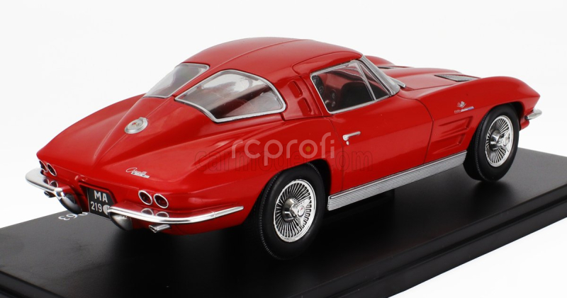 Edicola Chevrolet Corvette Stingray Coupe 1963 - Con Vetrina - With Showcase 1:24 Red