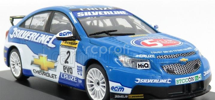 Edicola Chevrolet Cruze Lt Team Rml Silverline Chevrolet N 2 Champion Season Btcc 2010 Jason Plato 1:43 Modrá Bílá